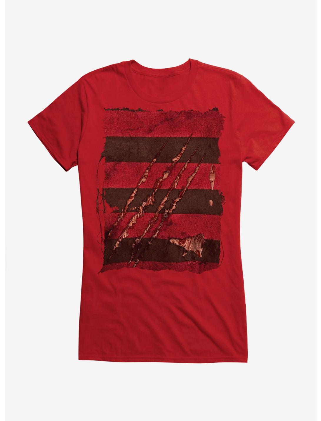A Nightmare On Elm Street Freddy Cosplay Girls T-Shirt, RED, hi-res