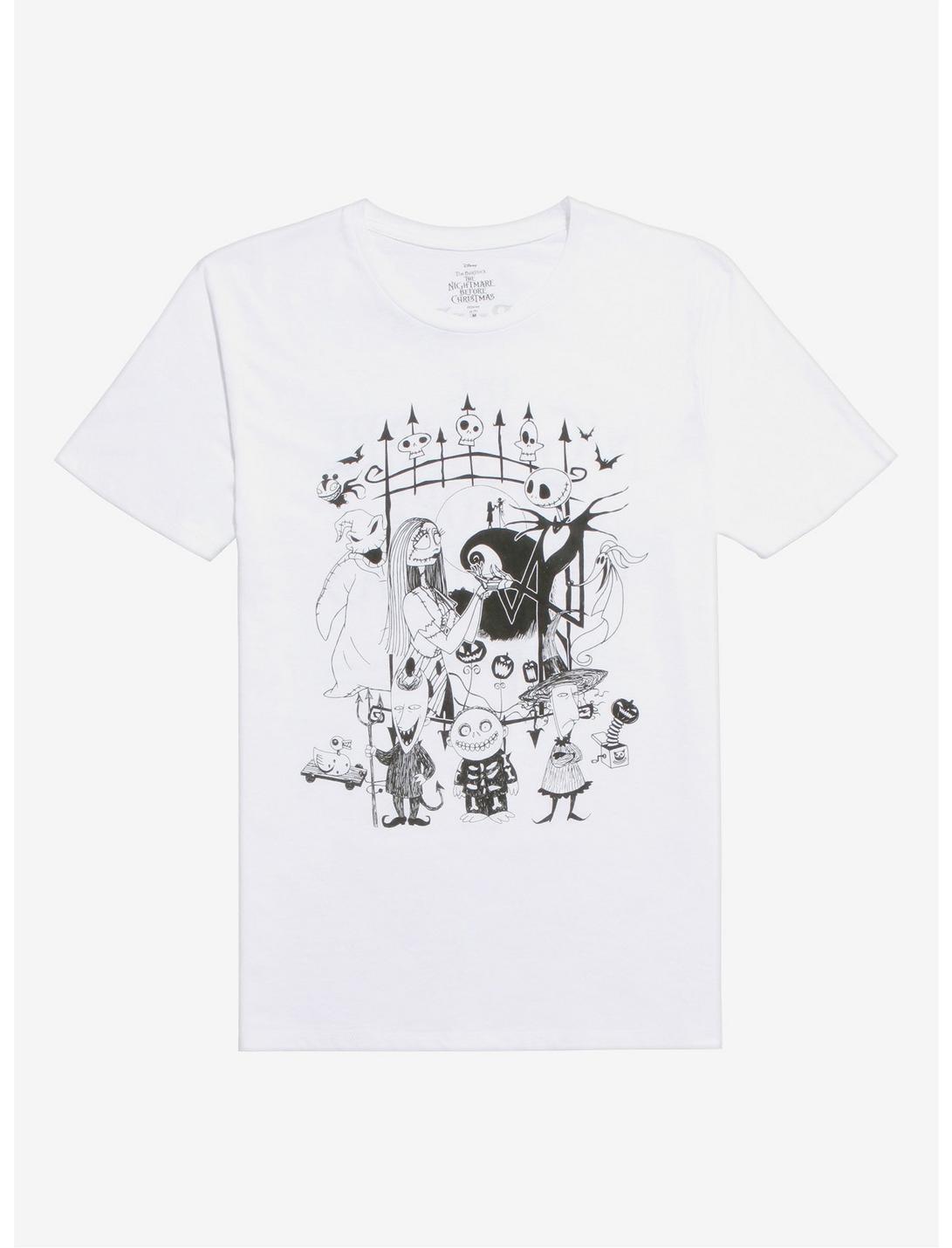 The Nightmare Before Christmas Group T-Shirt, OFF WHITE, hi-res