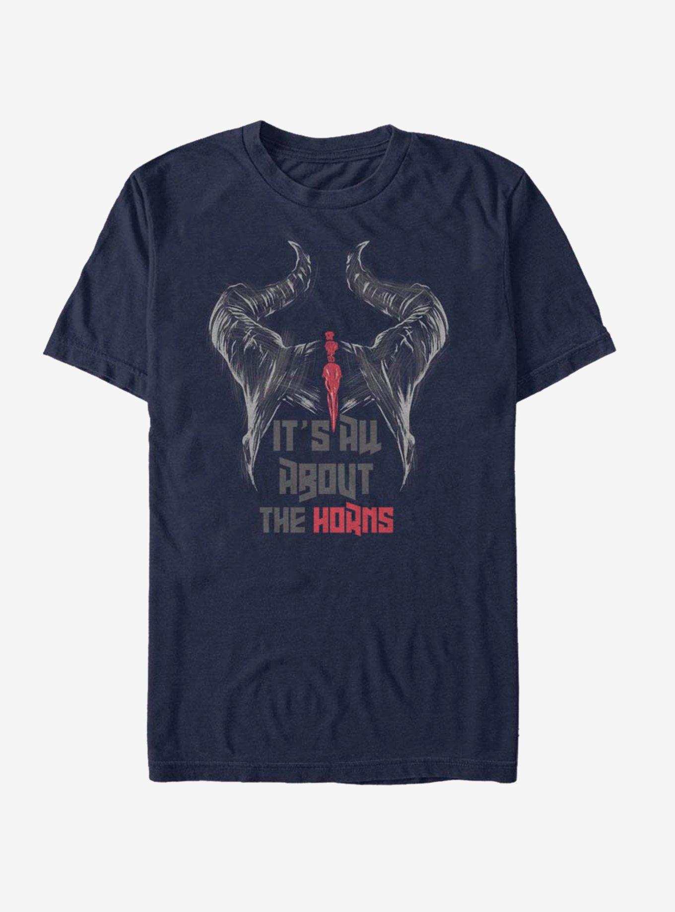 Disney Maleficent: Mistress Of Evil It's All About The Horns T-Shirt, NAVY, hi-res