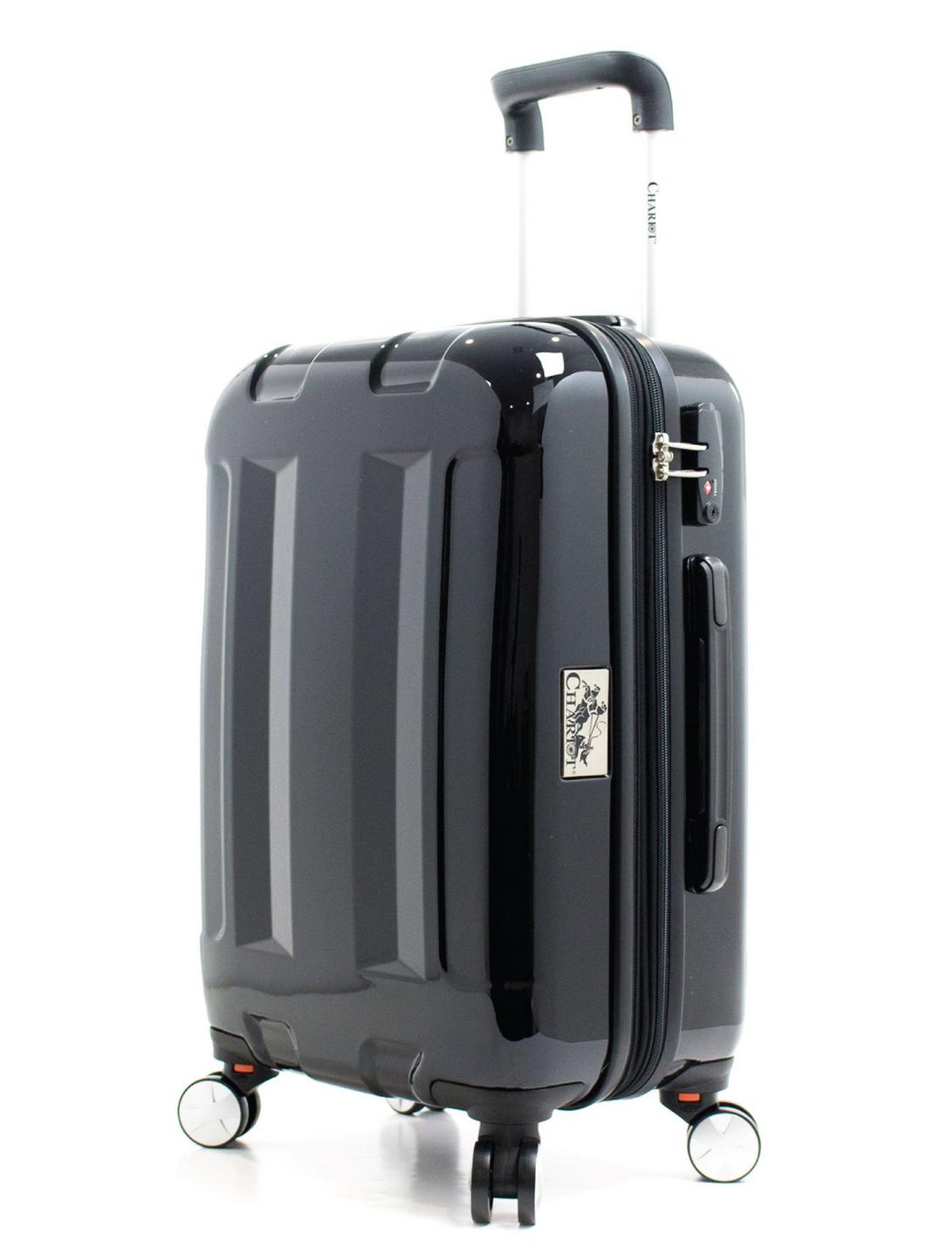 Hard Sided Carry On Black Luggage, , hi-res