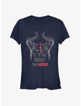 Disney Maleficent: Mistress Of Evil It's All About The Horns Girls T-Shirt, NAVY, hi-res