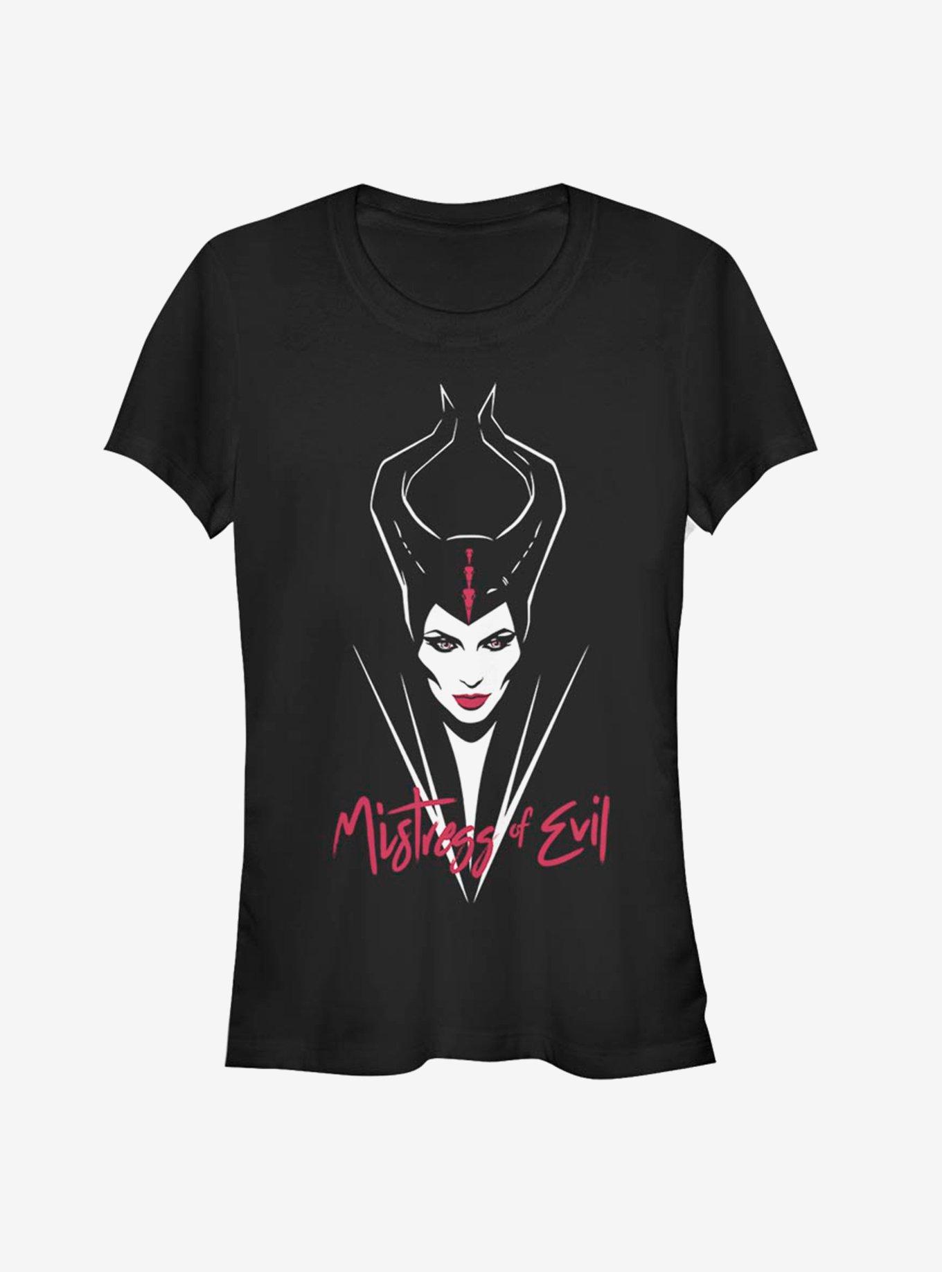 Disney Maleficent: Mistress Of Evil Red Lips Girls T-Shirt, BLACK, hi-res