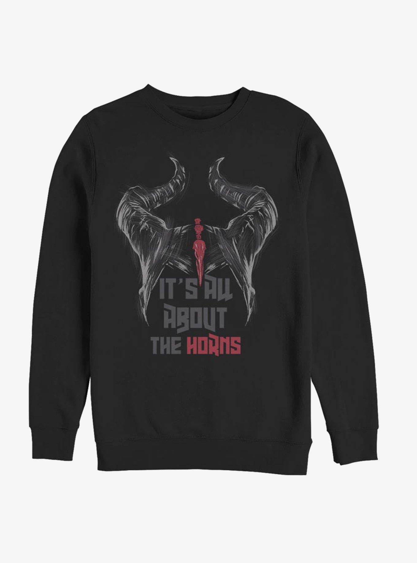 Disney Maleficent: Mistress Of Evil It's All About The Horns Sweatshirt, BLACK, hi-res