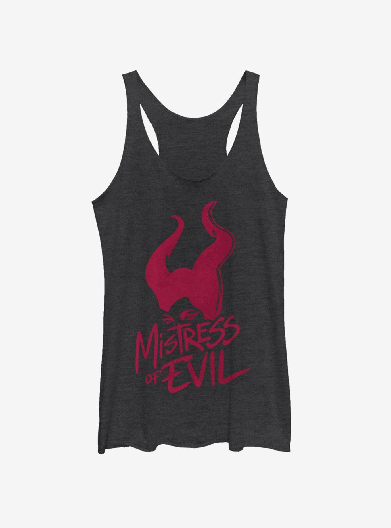 Disney Maleficent: Mistress Of Evil Stamp Girls Tank, BLK HTR, hi-res