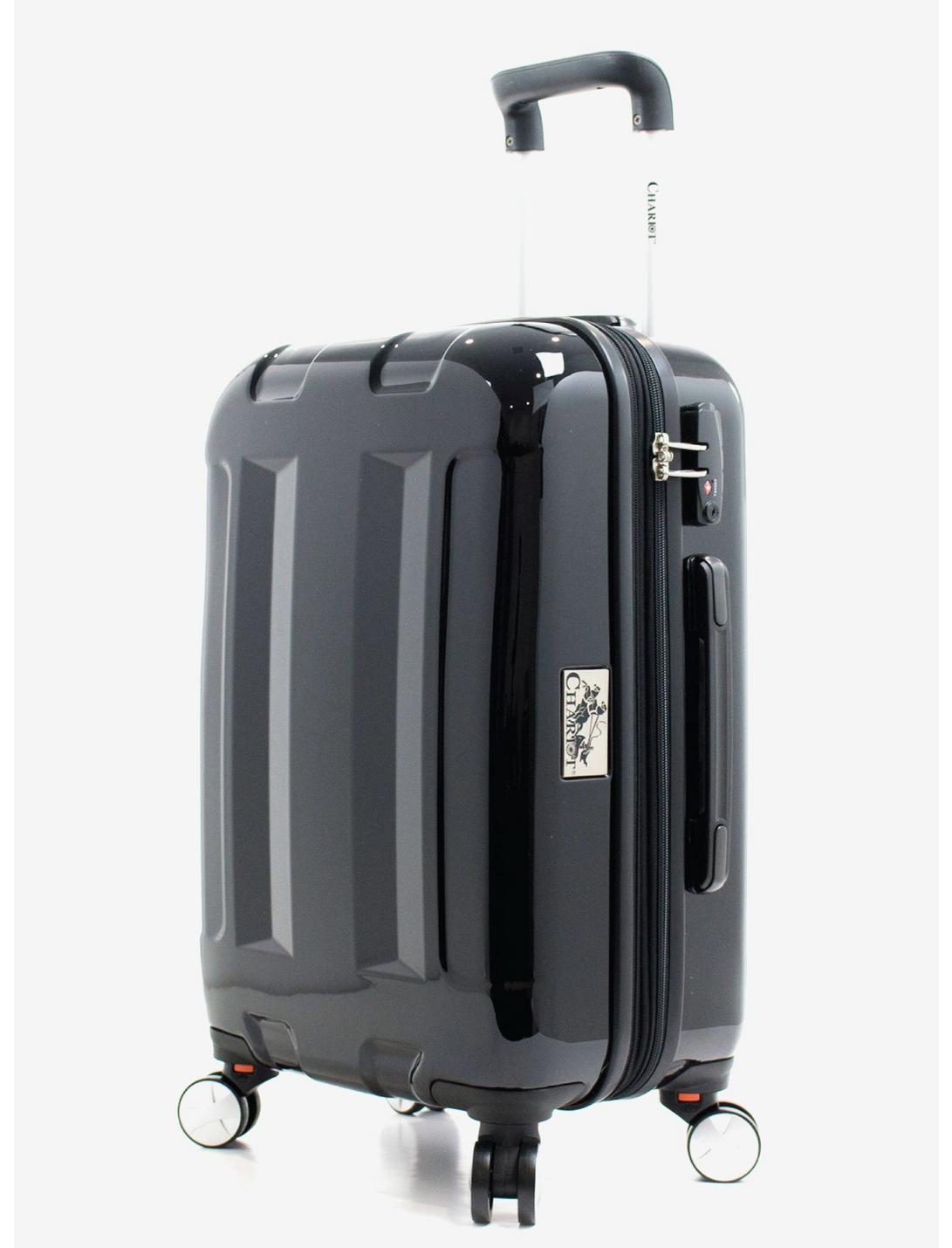Hard Sided Carry On Black Luggage, , hi-res