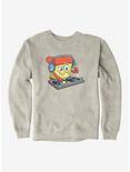 SpongeBob SquarePants DJ Sponge Turntable Sweatshirt, OATMEAL HEATHER, hi-res