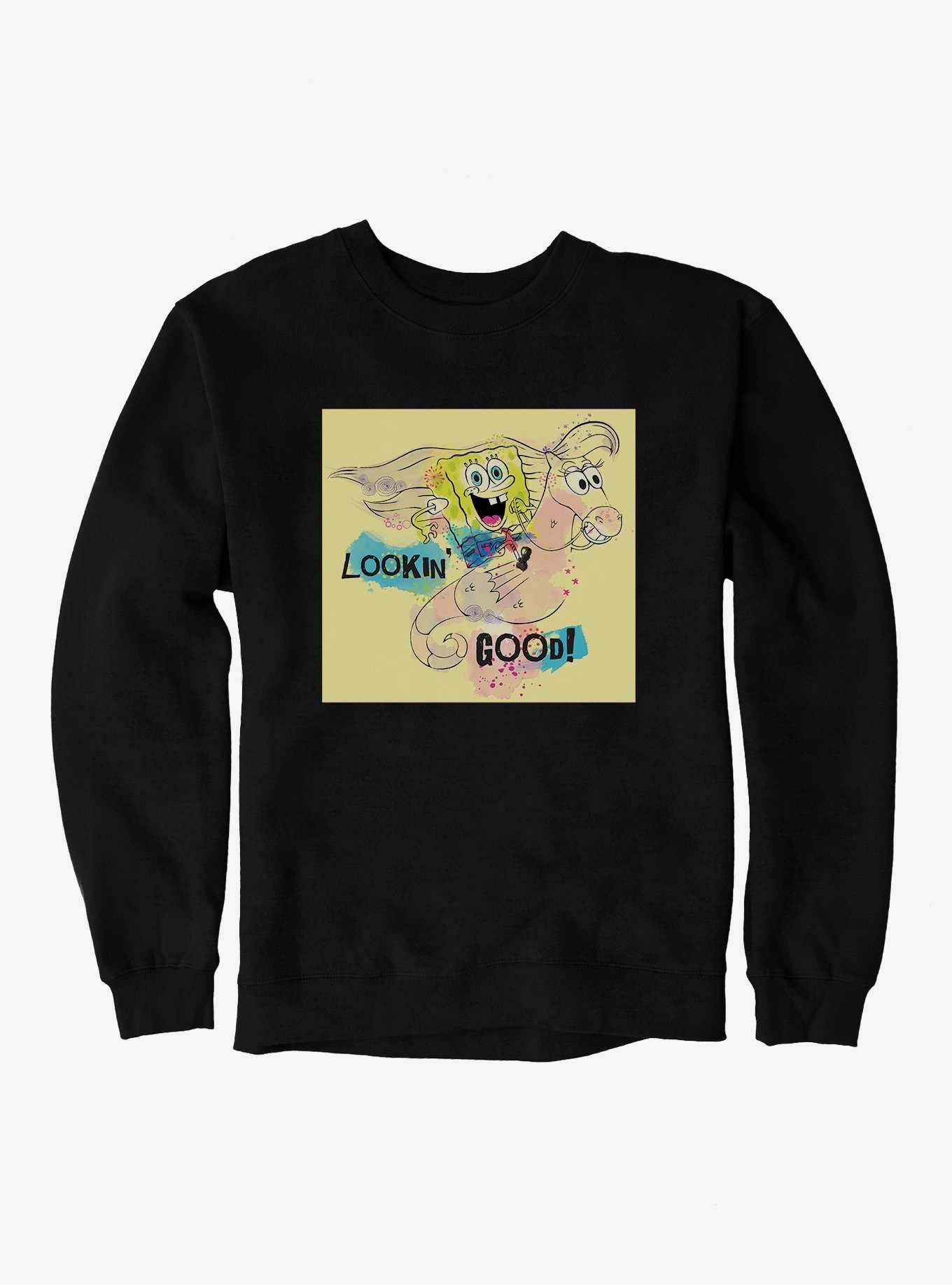 SpongeBob SquarePants Lookin' Good Seahorse Ride Sweatshirt, , hi-res