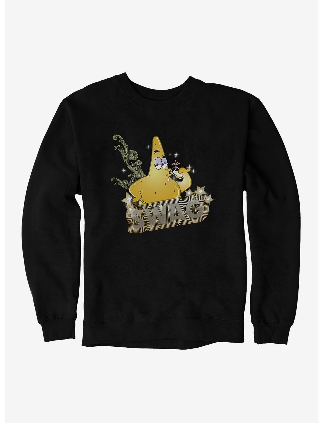 SpongeBob SquarePants Patrick Gold Swag Sweatshirt, BLACK, hi-res