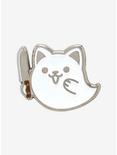 Ghost Cat With Knife Enamel Pin, , hi-res