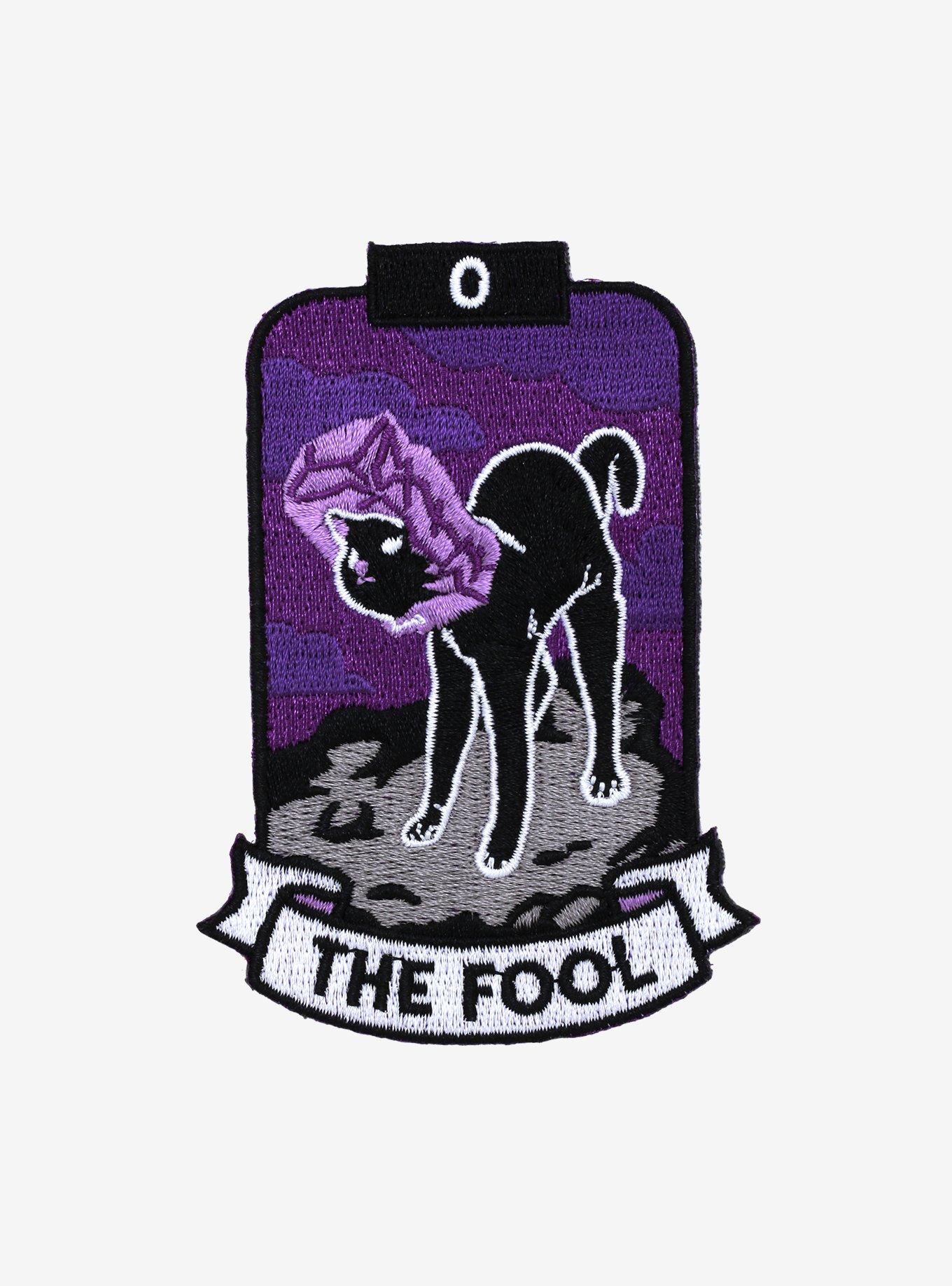 Cat Fool Tarot Card Patch, , hi-res