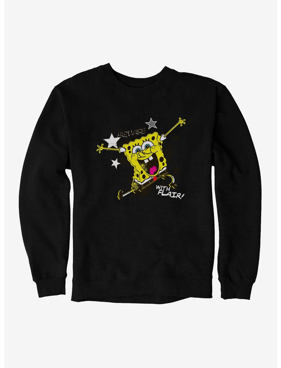 SpongeBob SquarePants Square With Flair Sweatshirt, BLACK, hi-res