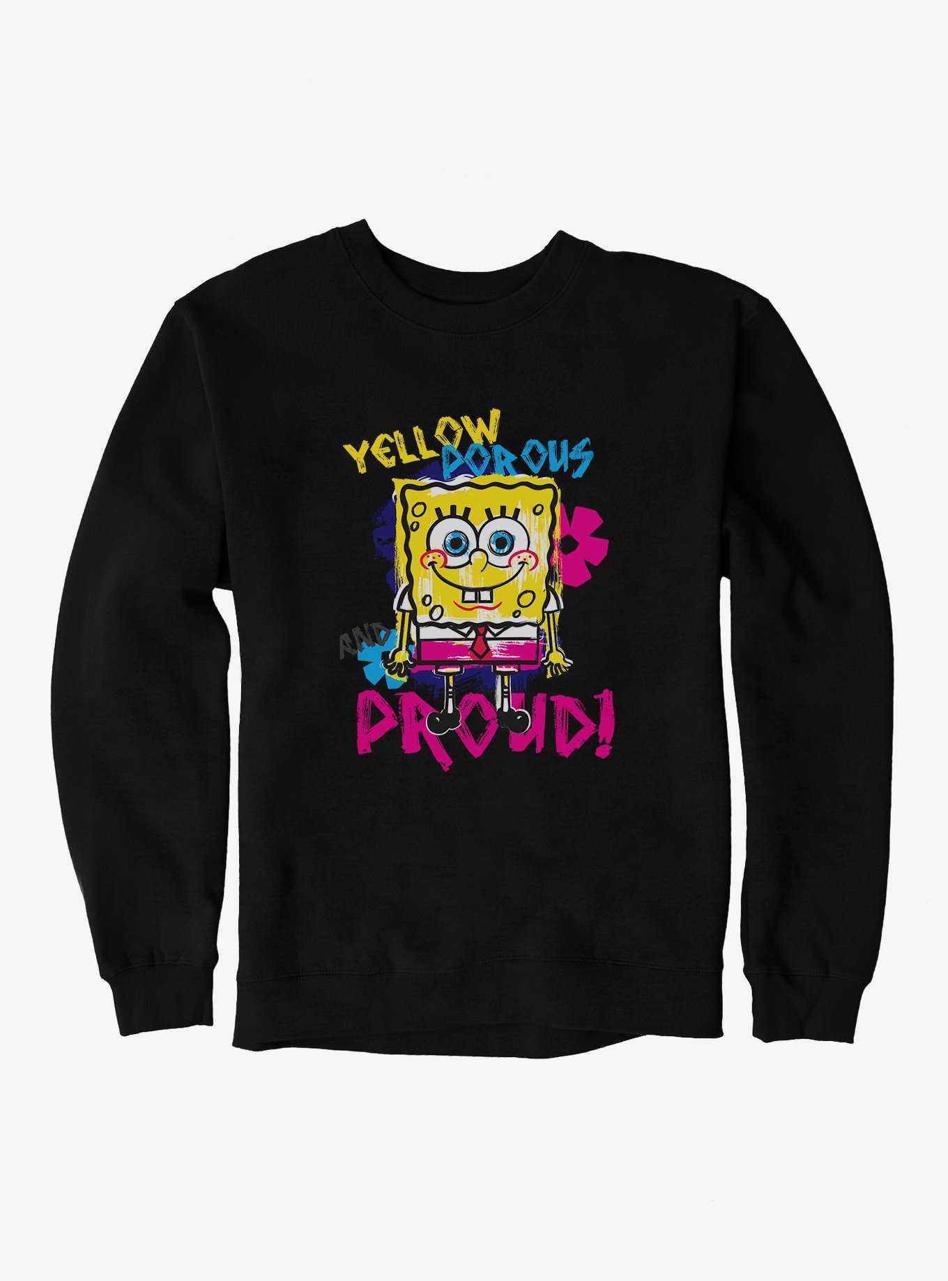 SpongeBob SquarePants Yellow, Porous  And Proud Sweatshirt, , hi-res