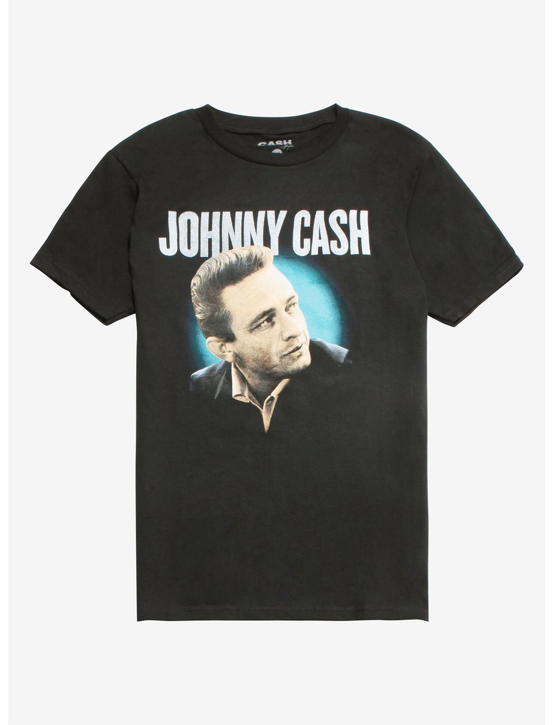 Johnny Cash Photo T-Shirt, BLACK, hi-res