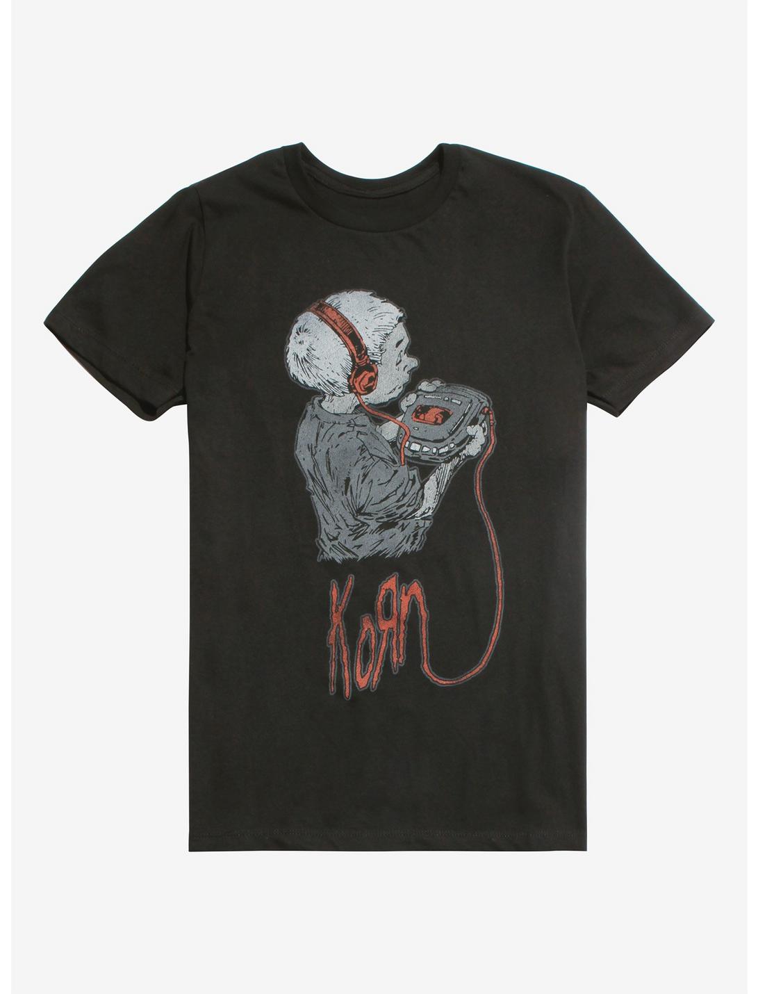 Korn Portable CD Player T-Shirt, BLACK, hi-res