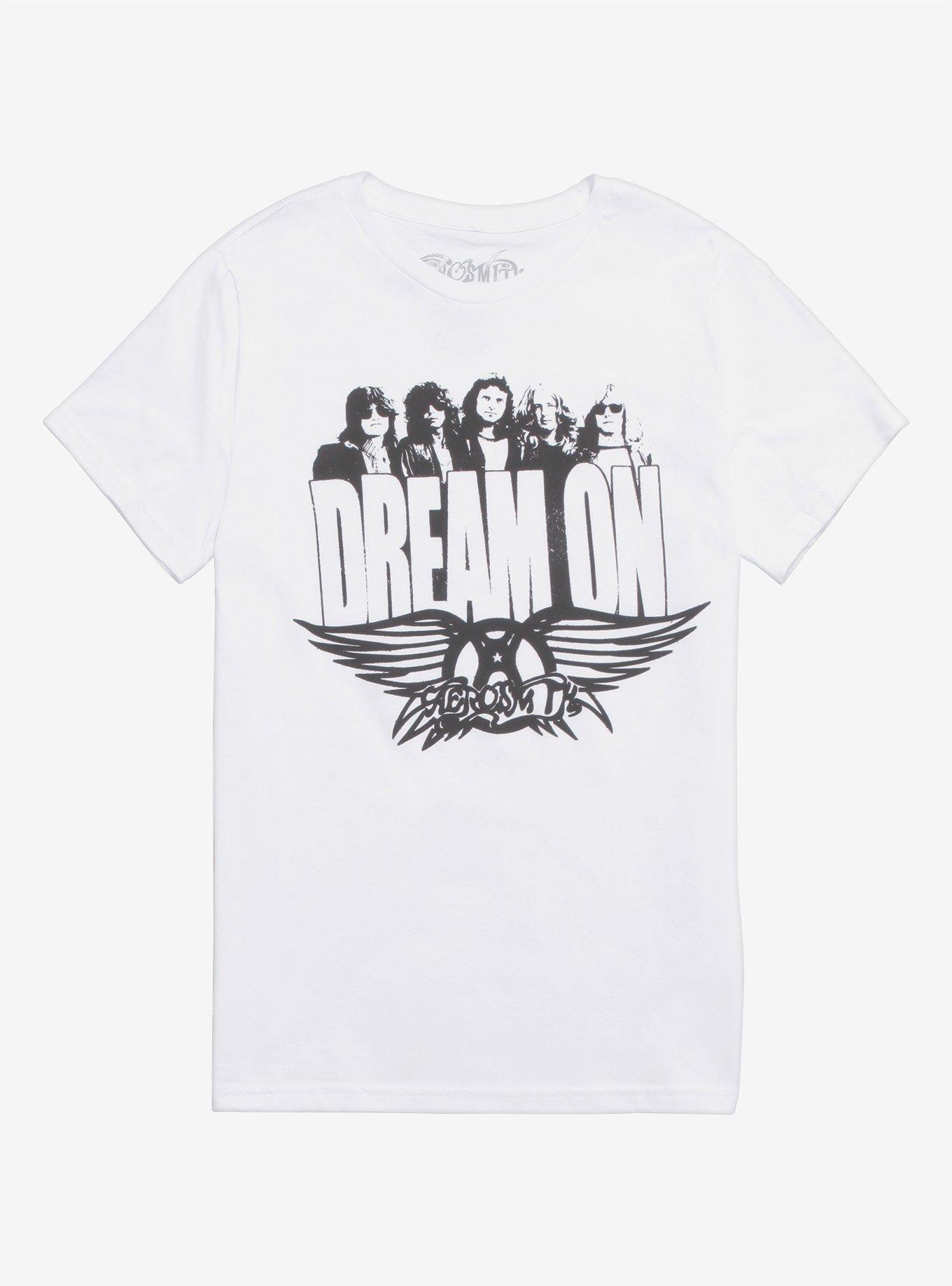 Aerosmith Dream On Black & White T-Shirt, WHITE, hi-res