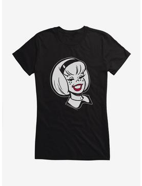Archie Comics Sabrina The Teenage Witch Red Lipped Smile Girls T-Shirt, BLACK, hi-res