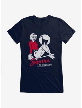 Archie Comics Sabrina The Teenage Witch Sabrina And Salem Girls T-Shirt, NAVY, hi-res