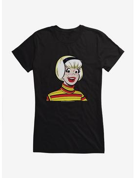 Archie Comics Sabrina The Teenage Witch Striped Sweater Girls T-Shirt, BLACK, hi-res