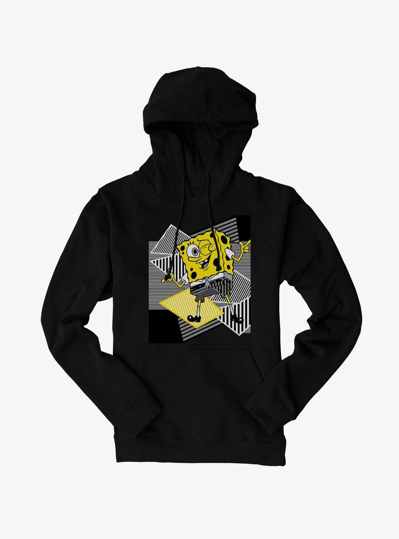 SpongeBob SquarePants Grayscale Patterns Hoodie, , hi-res