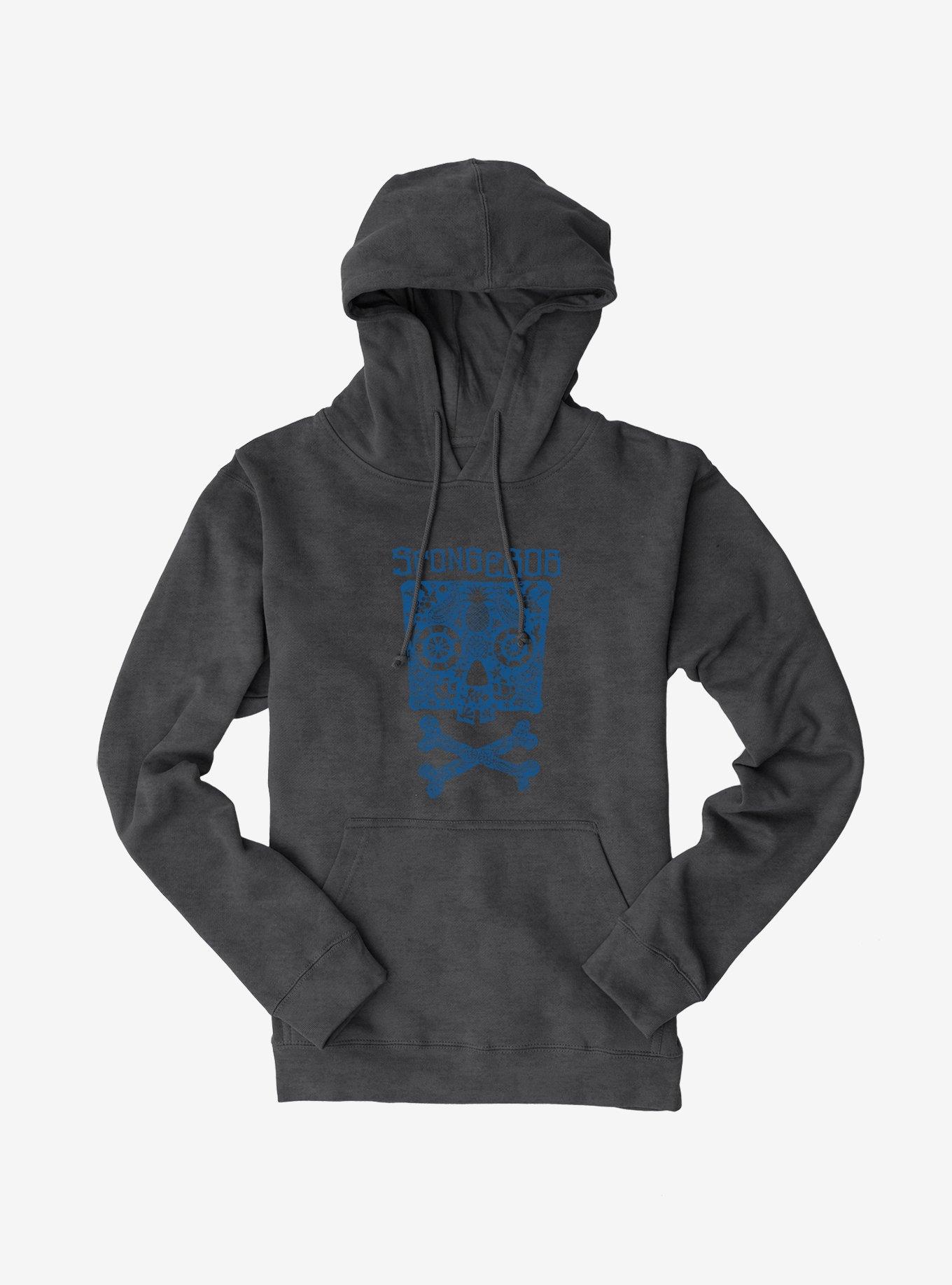 SpongeBob SquarePants Skulls And Bones SpongeBob Hoodie, CHARCOAL HEATHER, hi-res