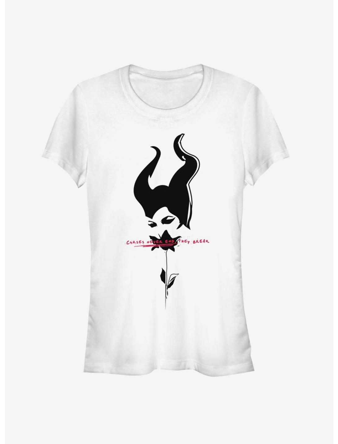Disney Maleficent: Mistress Of Evil Black Rose Girls T-Shirt, WHITE, hi-res