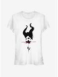 Disney Maleficent: Mistress Of Evil Black Rose Girls T-Shirt, WHITE, hi-res