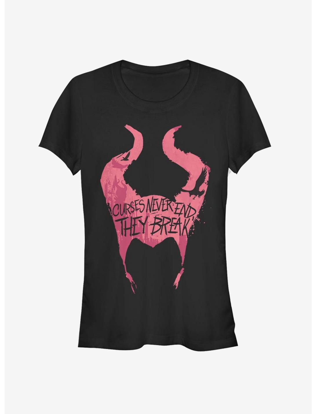 Disney Maleficent: Mistress Of Evil Curses Break Girls T-Shirt, BLACK, hi-res