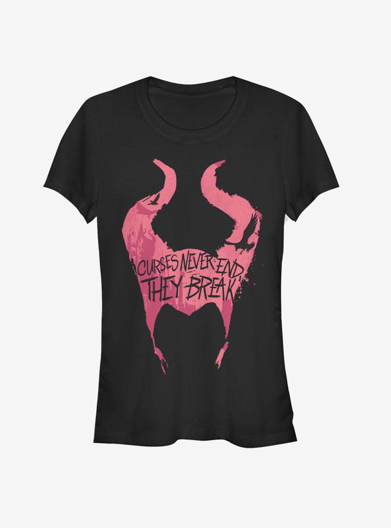 Disney Maleficent: Mistress Of Evil Curses Break Girls T-Shirt, BLACK, hi-res