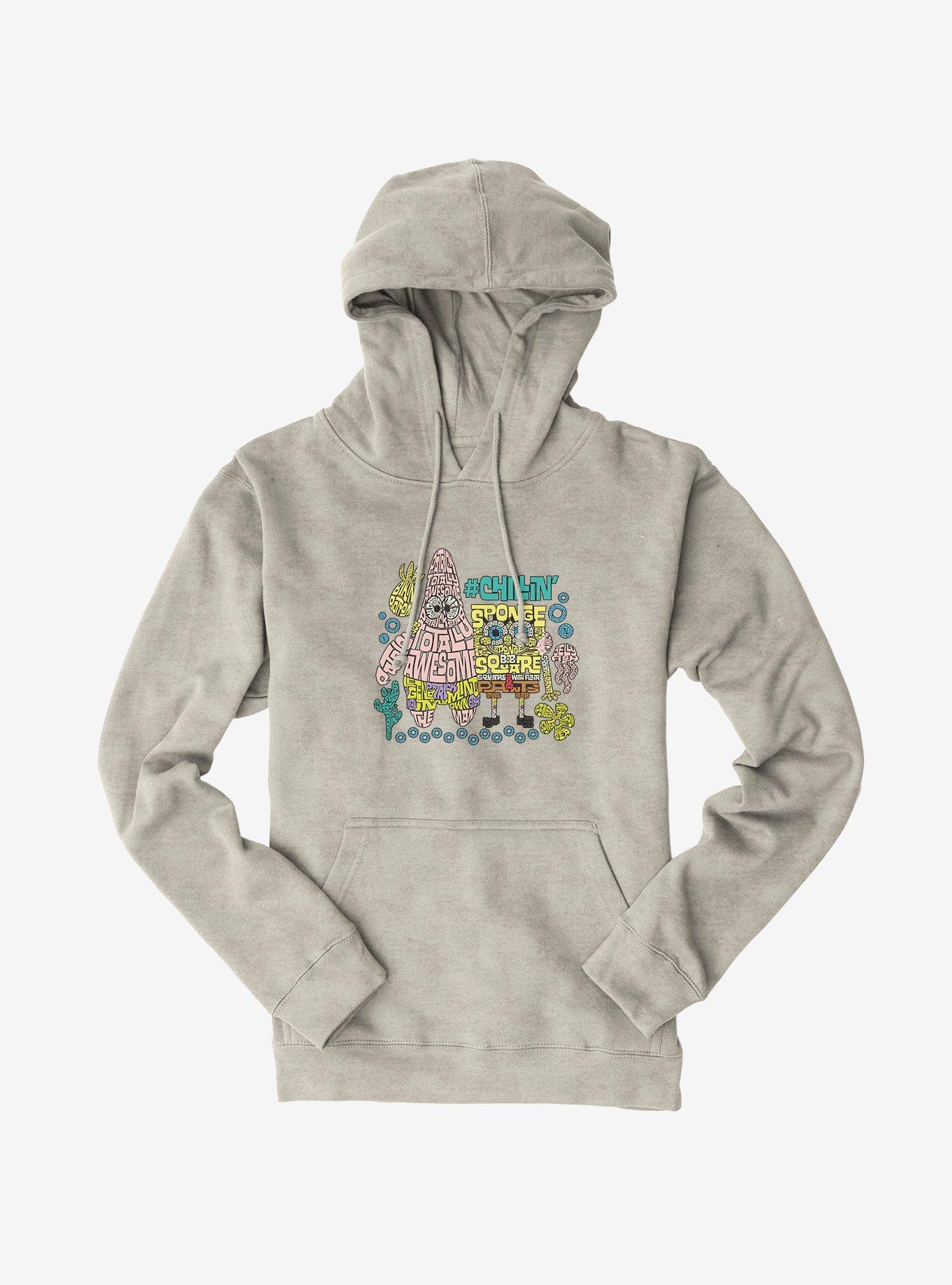 SpongeBob SquarePants Chillin'  Script SpongeBob Patrick Hoodie, , hi-res