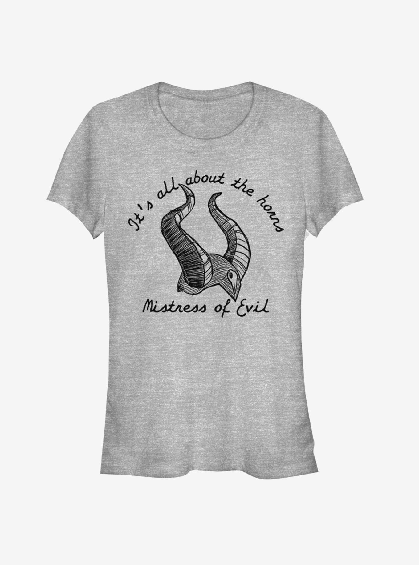 Disney Maleficent: Mistress Of Evil All About The Horns Girls T-Shirt, ATH HTR, hi-res