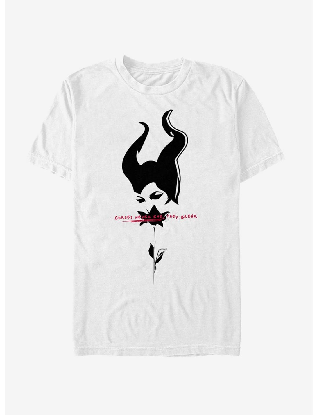 Disney Maleficent: Mistress Of Evil Black Rose T-Shirt, WHITE, hi-res