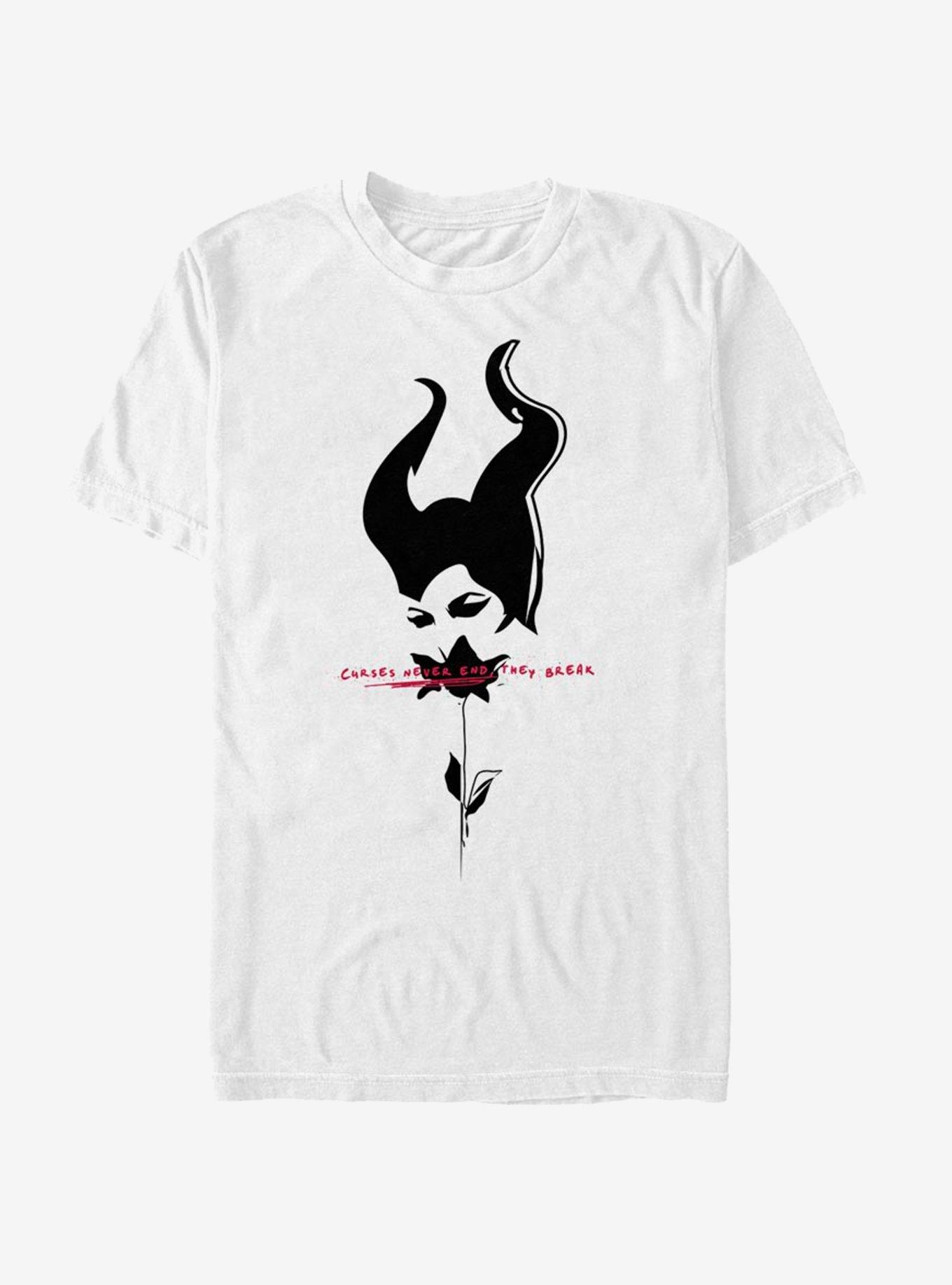 Disney Maleficent: Mistress Of Evil Black Rose T-Shirt, WHITE, hi-res