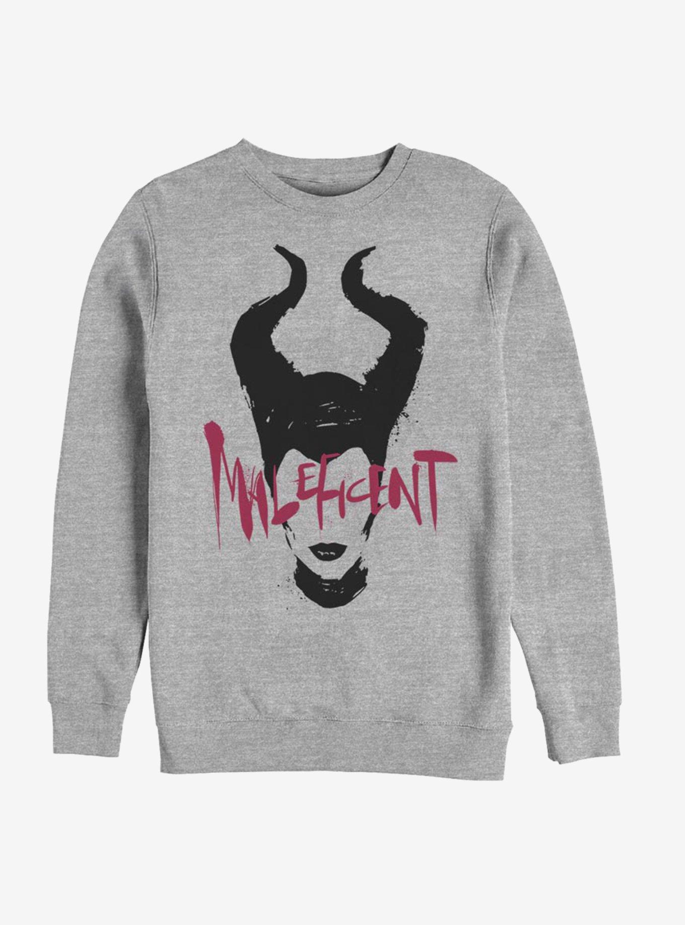 Disney Maleficent: Mistress Of Evil Paint Silhouette Sweatshirt, ATH HTR, hi-res