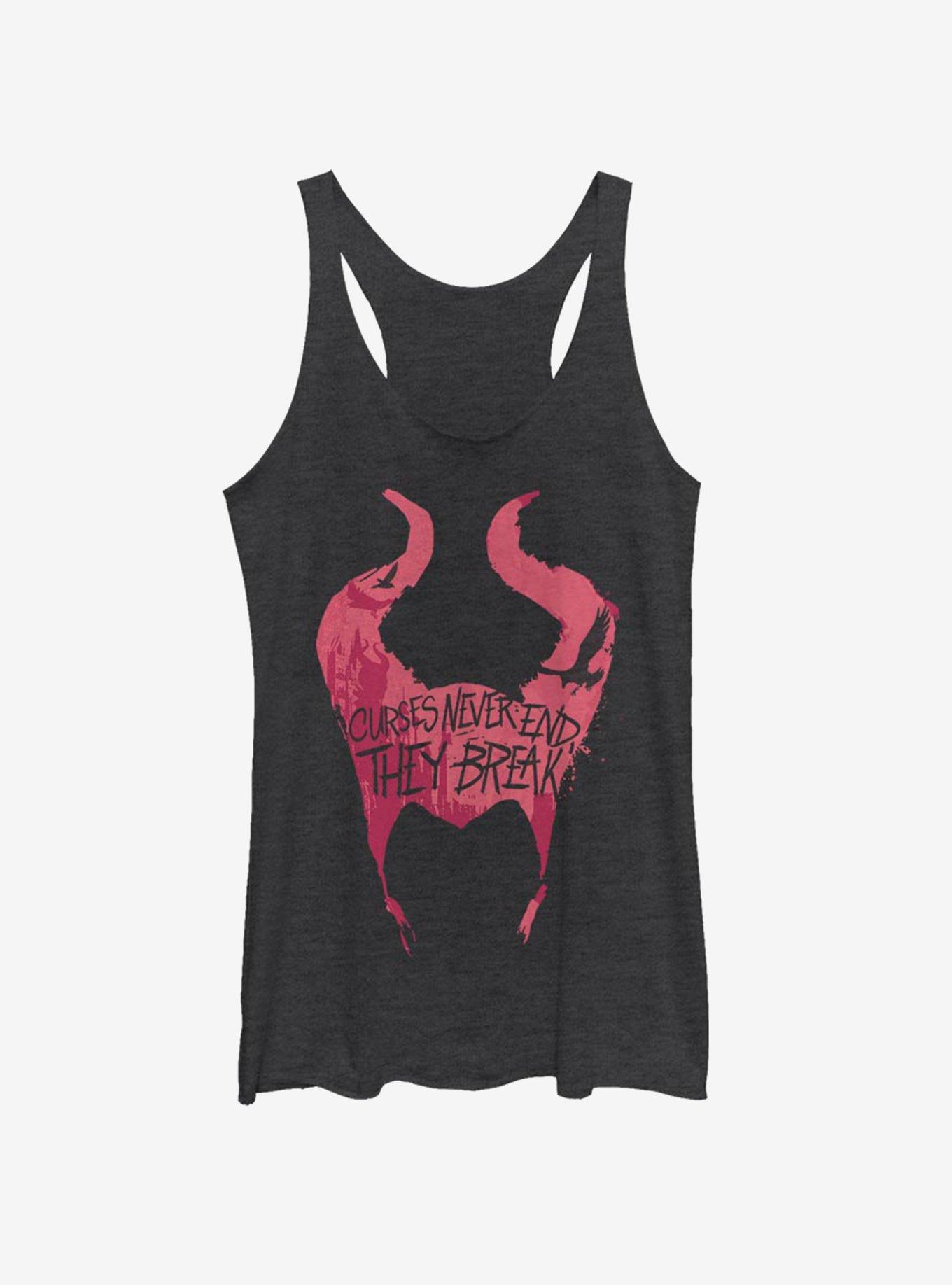 Disney Maleficent: Mistress Of Evil Curses Break Girls Tank, BLK HTR, hi-res