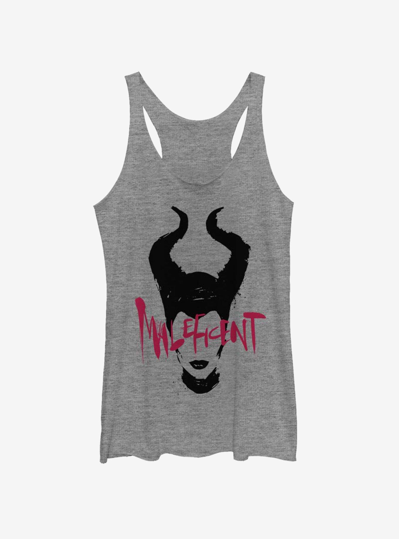 Disney Maleficent: Mistress Of Evil Paint Silhouette Girls Tank, GRAY HTR, hi-res