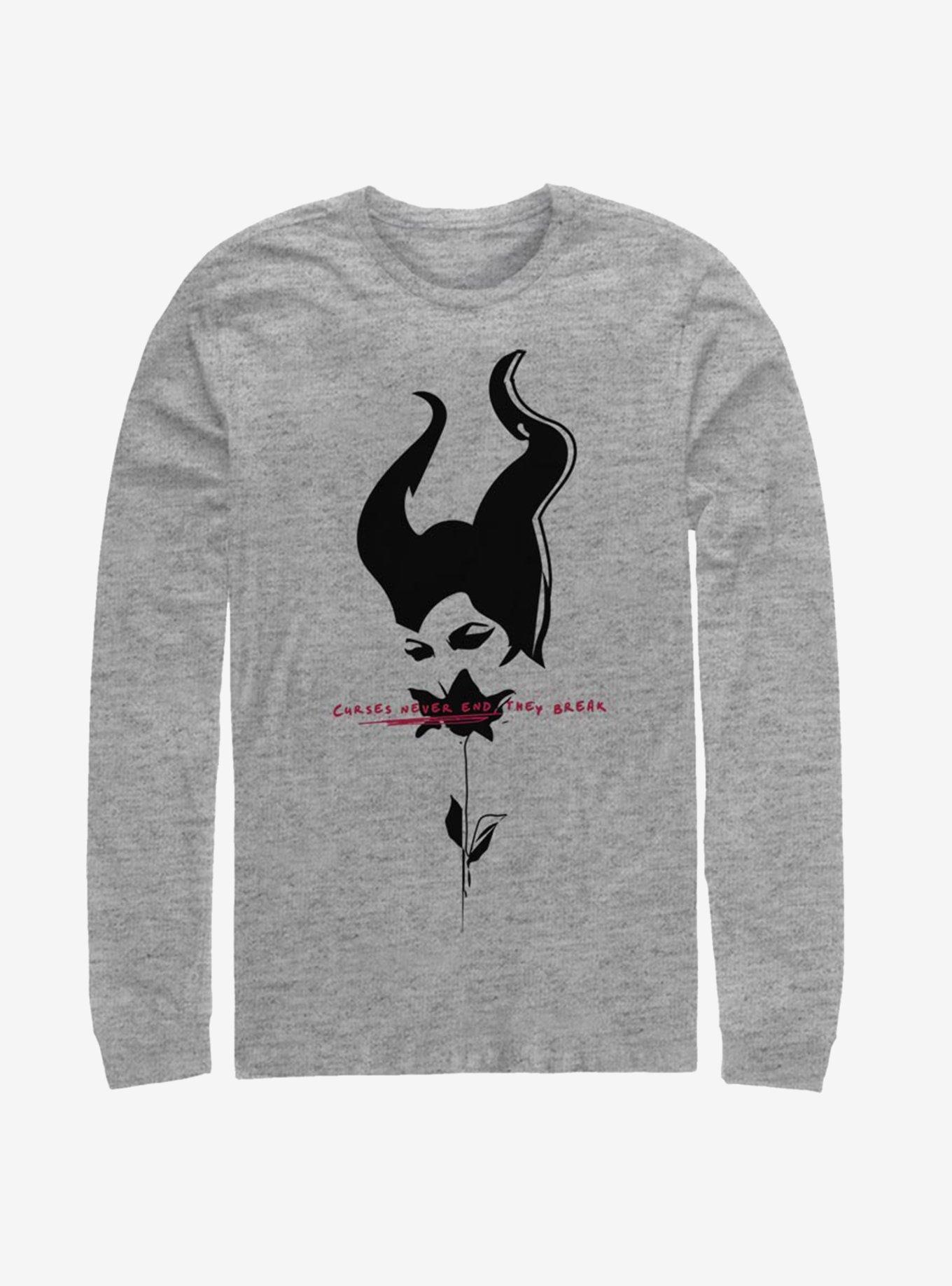 Disney Maleficent: Mistress Of Evil Black Rose Long-Sleeve T-Shirt