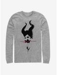 Disney Maleficent: Mistress Of Evil Black Rose Long-Sleeve T-Shirt, ATH HTR, hi-res
