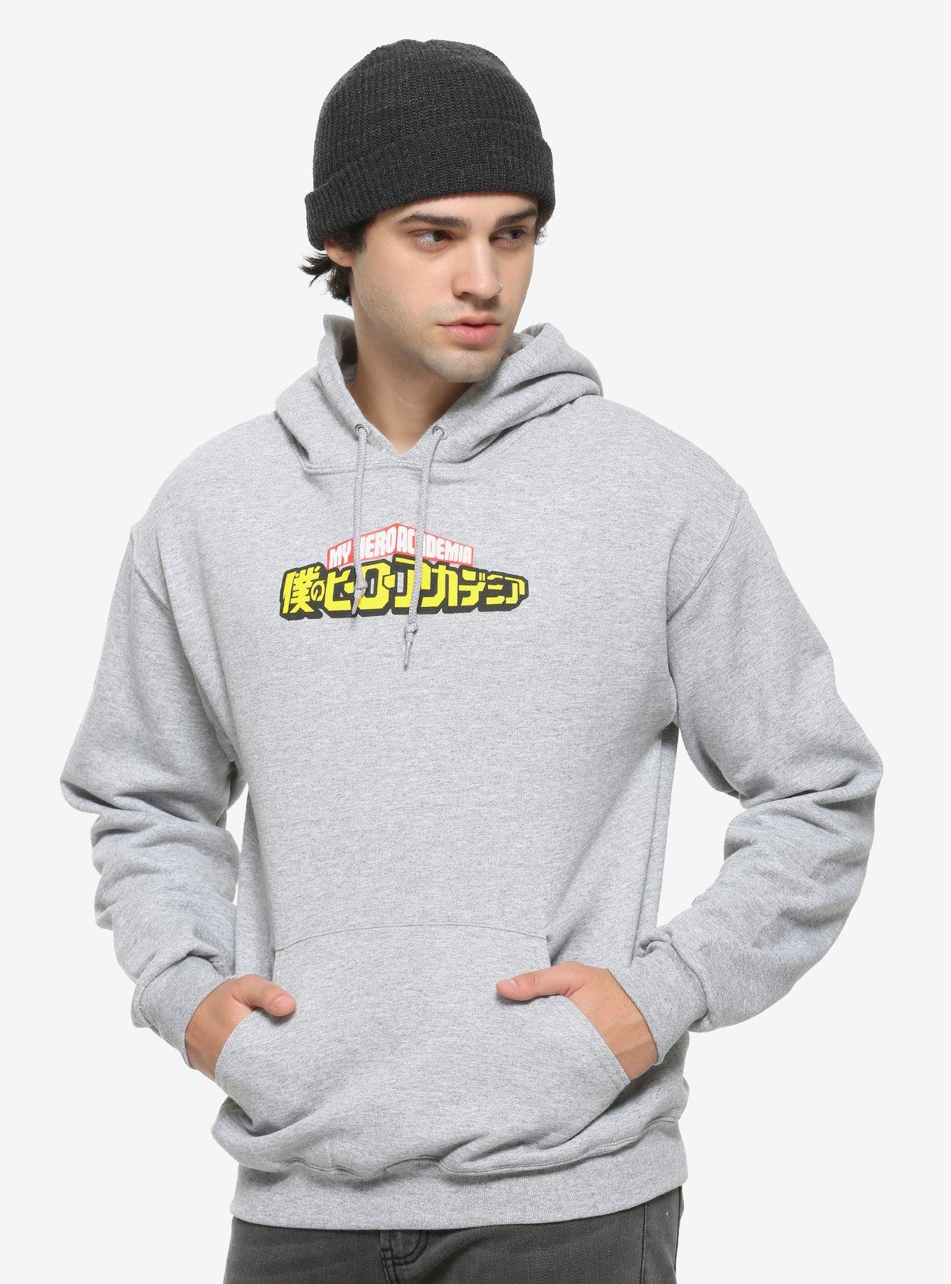 My Hero Academia Logo Grey Hoodie, MULTI, hi-res