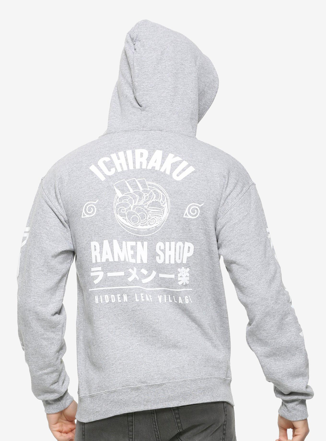 Naruto Shippuden Ramen Shop Grey Hoodie, WHITE, hi-res