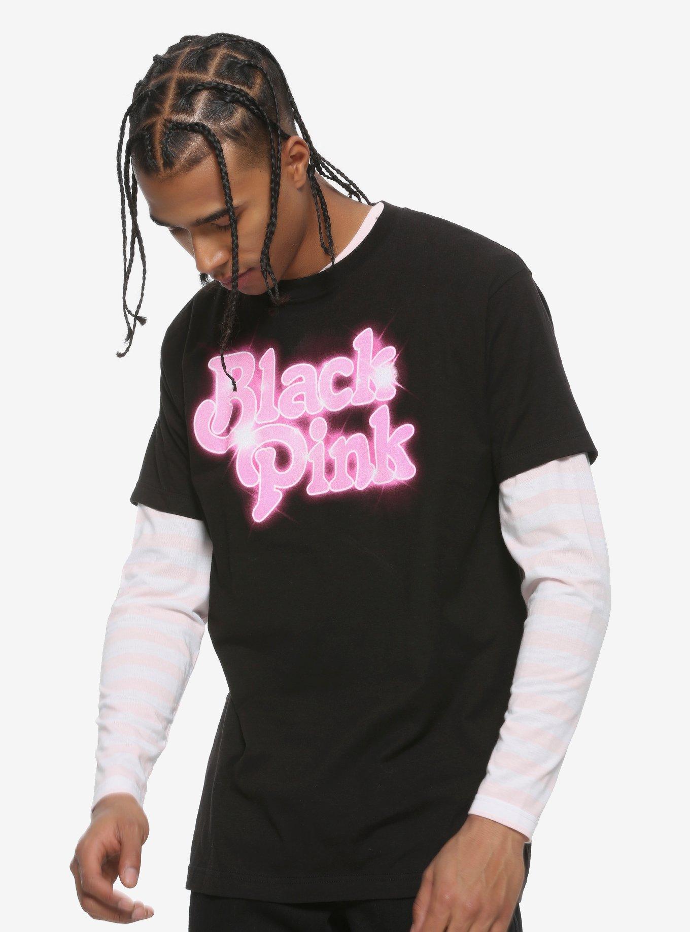 Pin & White Striped Long-Sleeve T-Shirt, PINK, hi-res