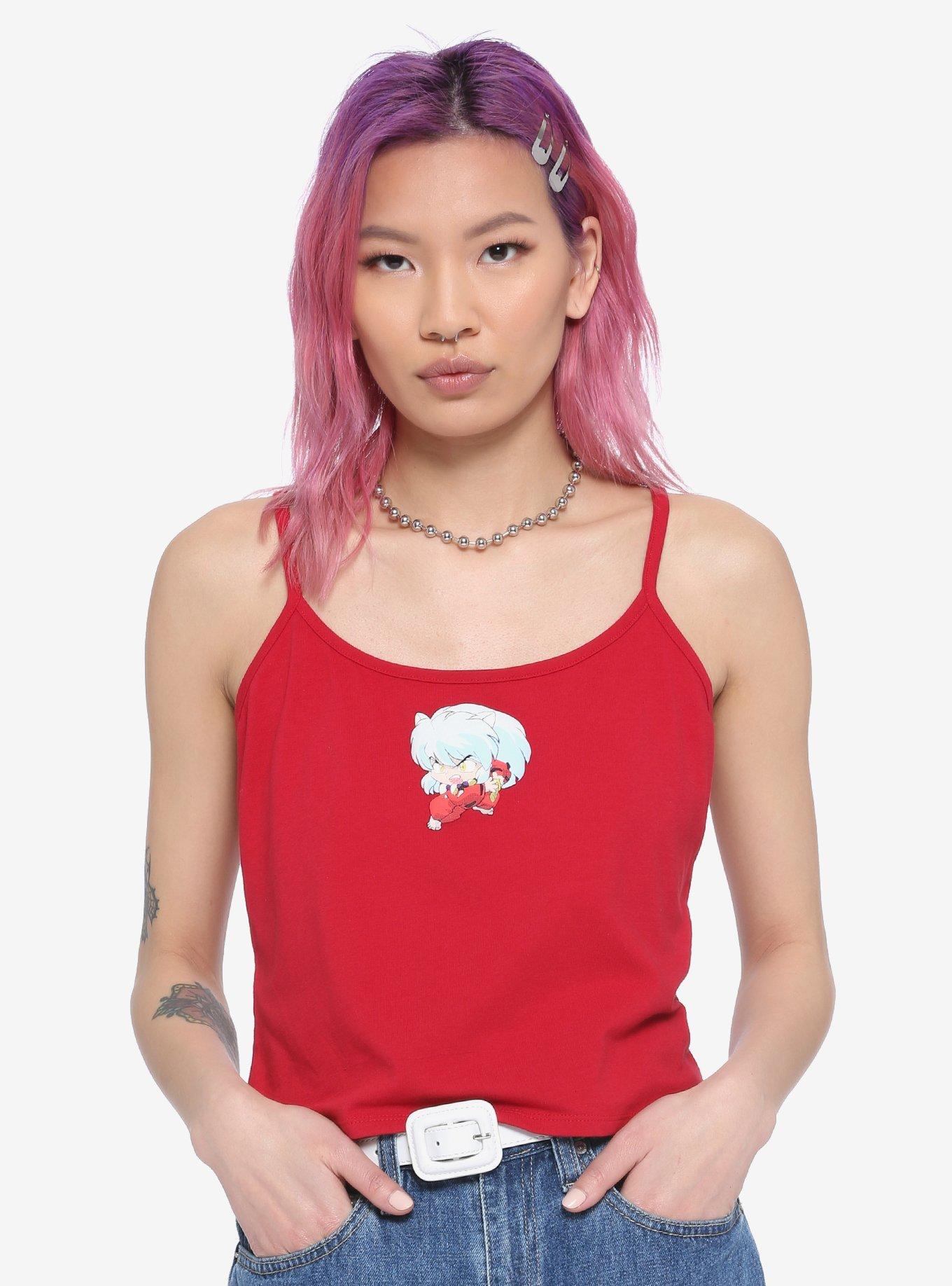 Inuyasha Chibi Girls Strappy Crop Tank Top, MULTI, hi-res