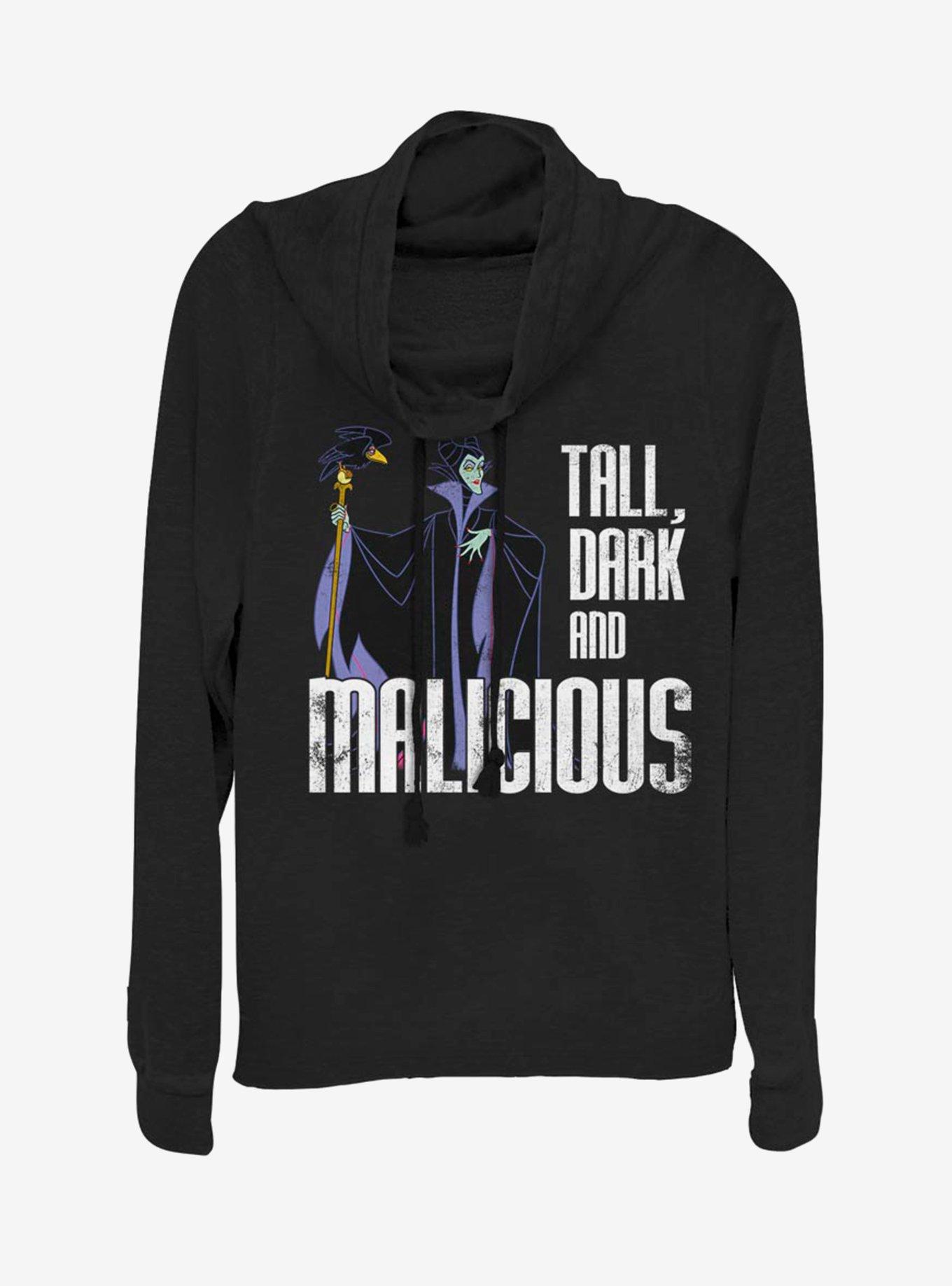 Disney Villains Maleficent Tall N' Dark Cowl Neck Long-Sleeve Girls Top