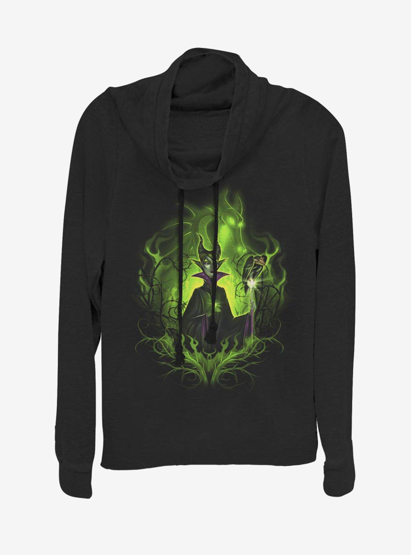 Disney Villains Maleficent Dark Fairy Cowl Neck Long-Sleeve Girls Top, , hi-res