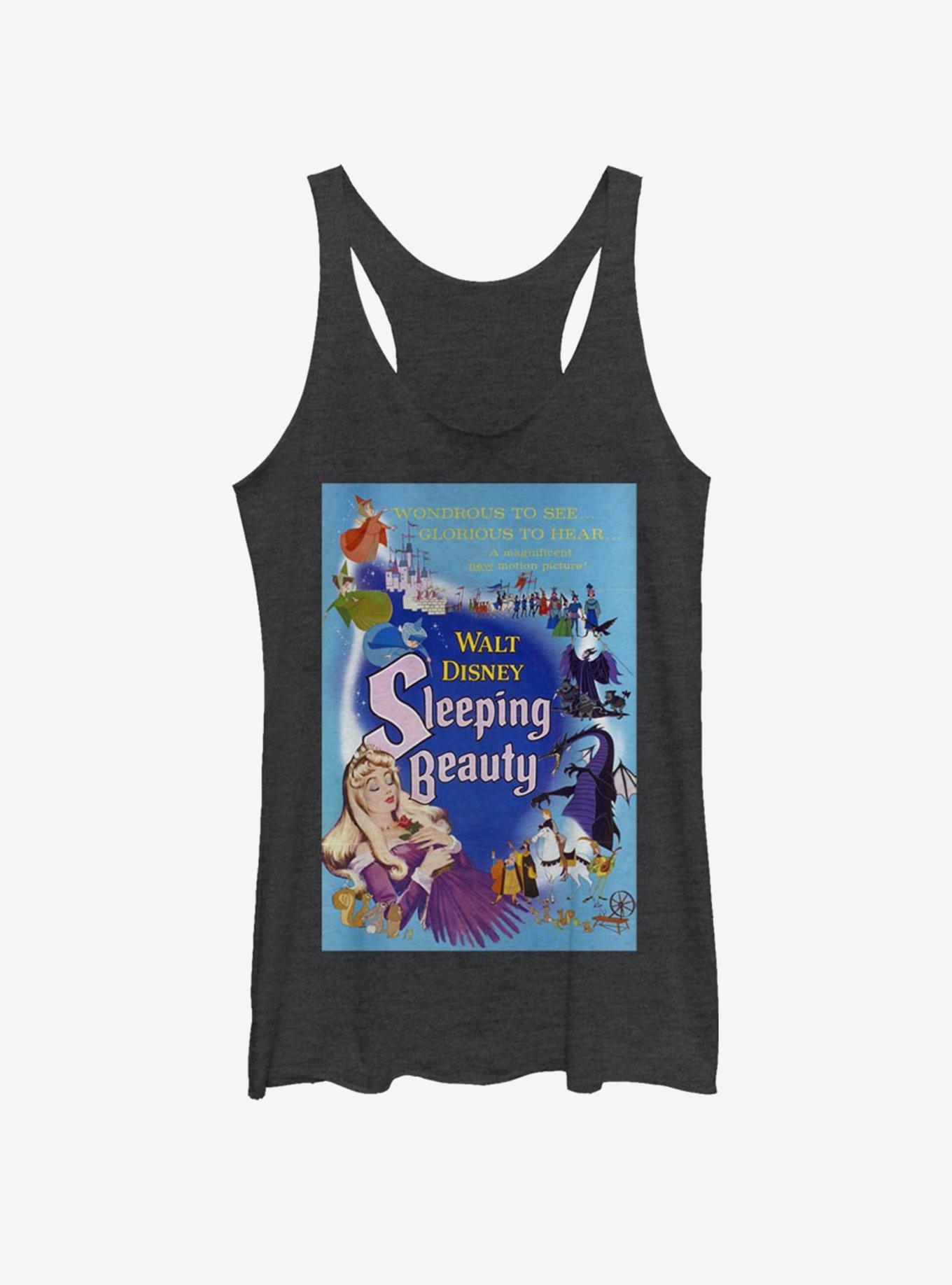 Disney Villains Maleficent Blue Sleeping Beauty Poster Girls Tank, BLK HTR, hi-res