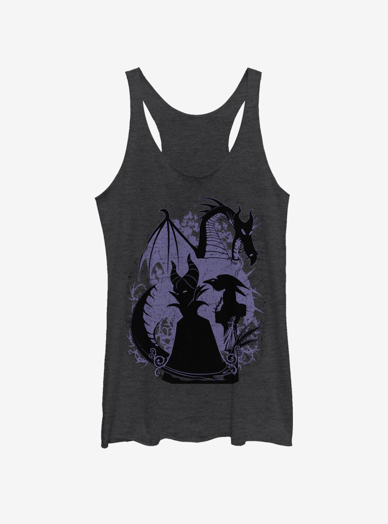 Disney Villains Maleficent Bone Heart Girls Tank, BLK HTR, hi-res