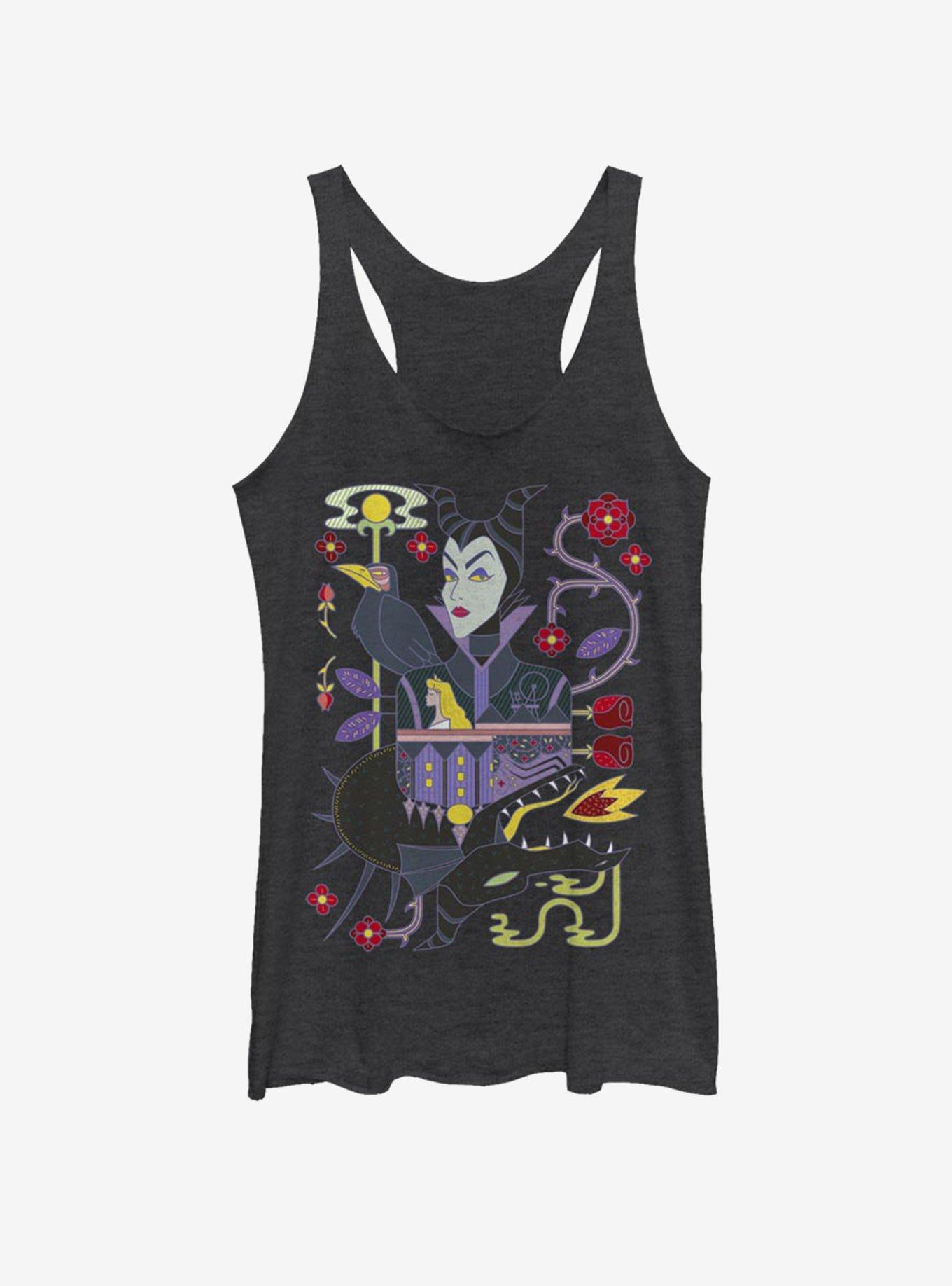 Disney Villains Maleficent Dual Maleficent Girls Tank, BLK HTR, hi-res