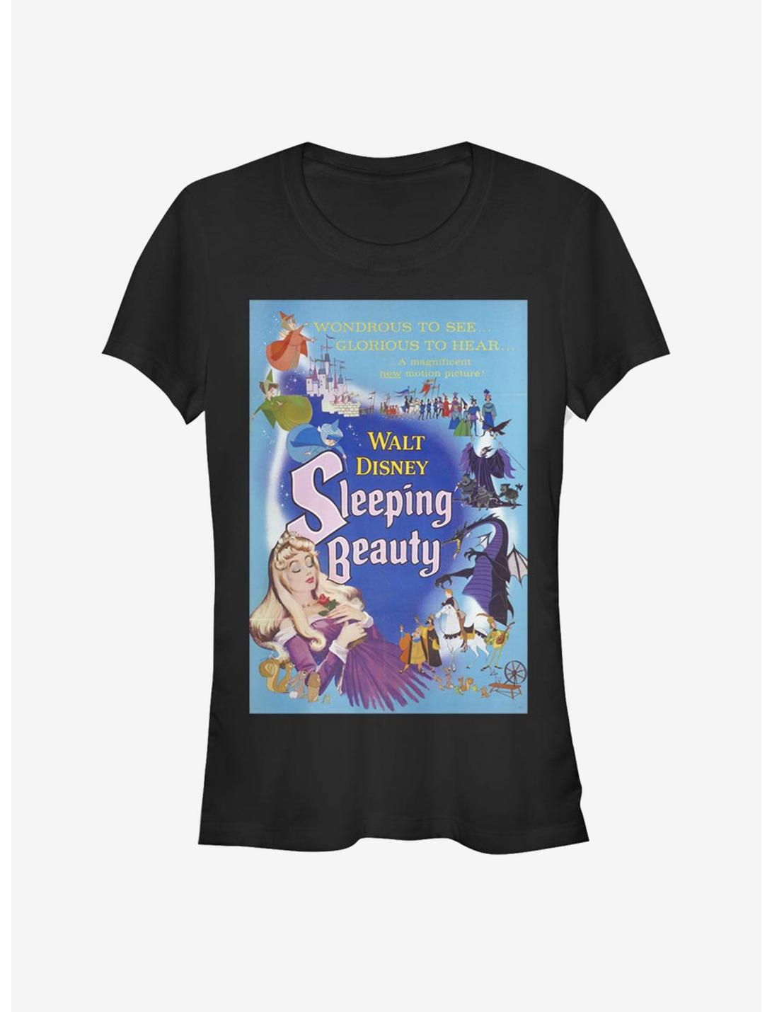 Disney Villains Maleficent Blue Sleeping Beauty Poster Girls T-Shirt, BLACK, hi-res