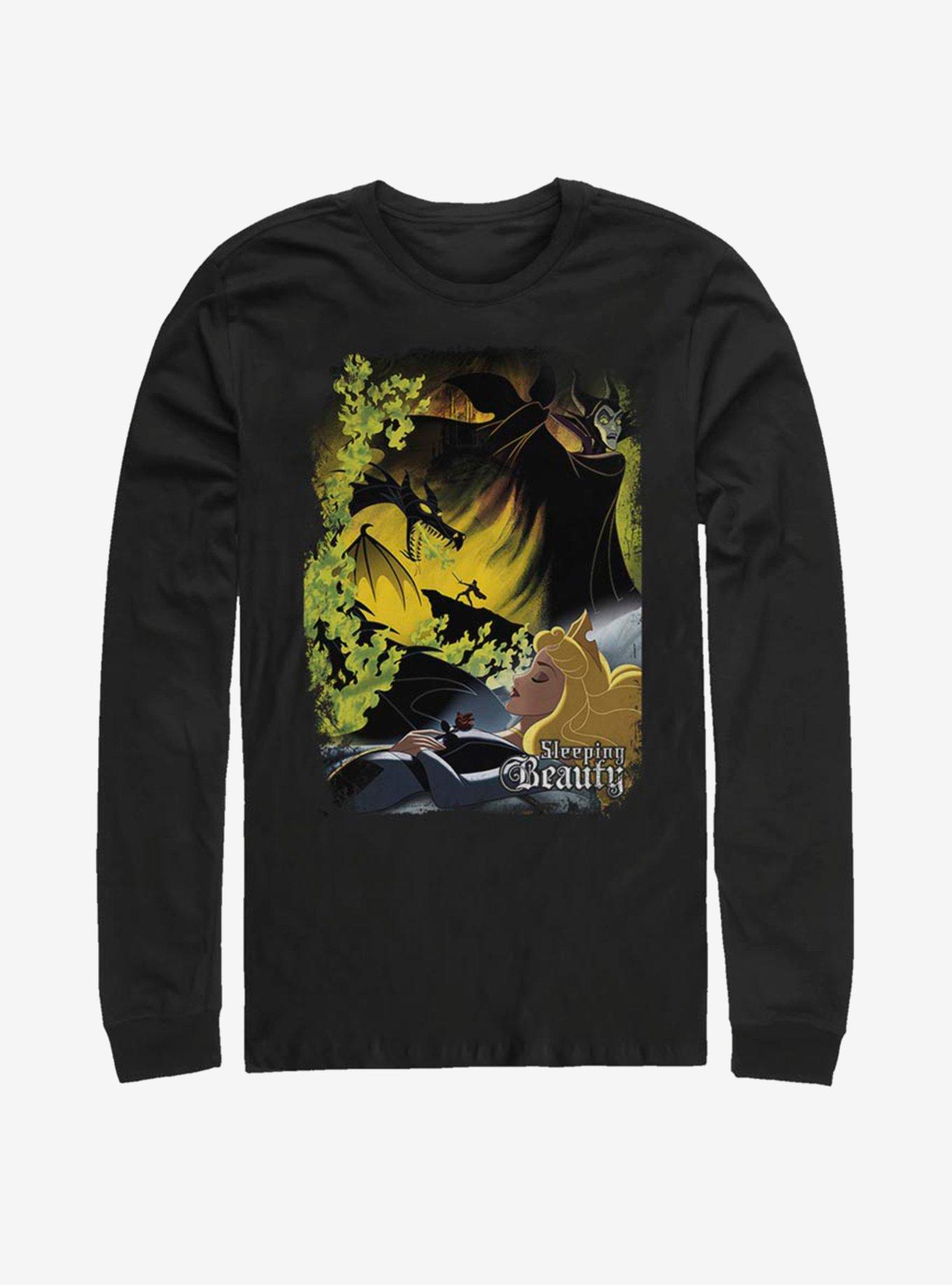 Disney Villains Maleficent Sleeping Poster Long-Sleeve T-Shirt