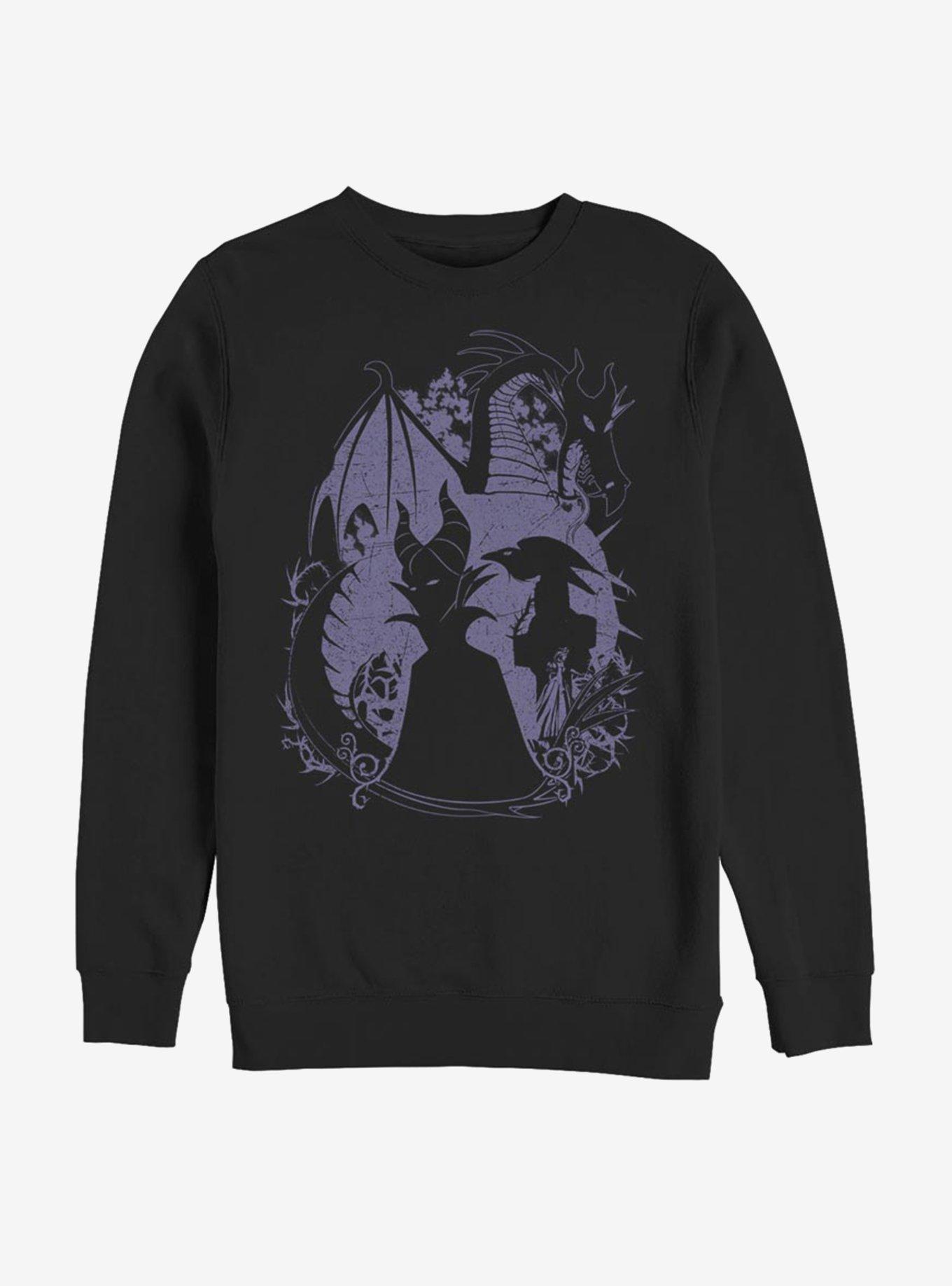 Disney Villains Maleficent Bone Heart Sweatshirt, BLACK, hi-res
