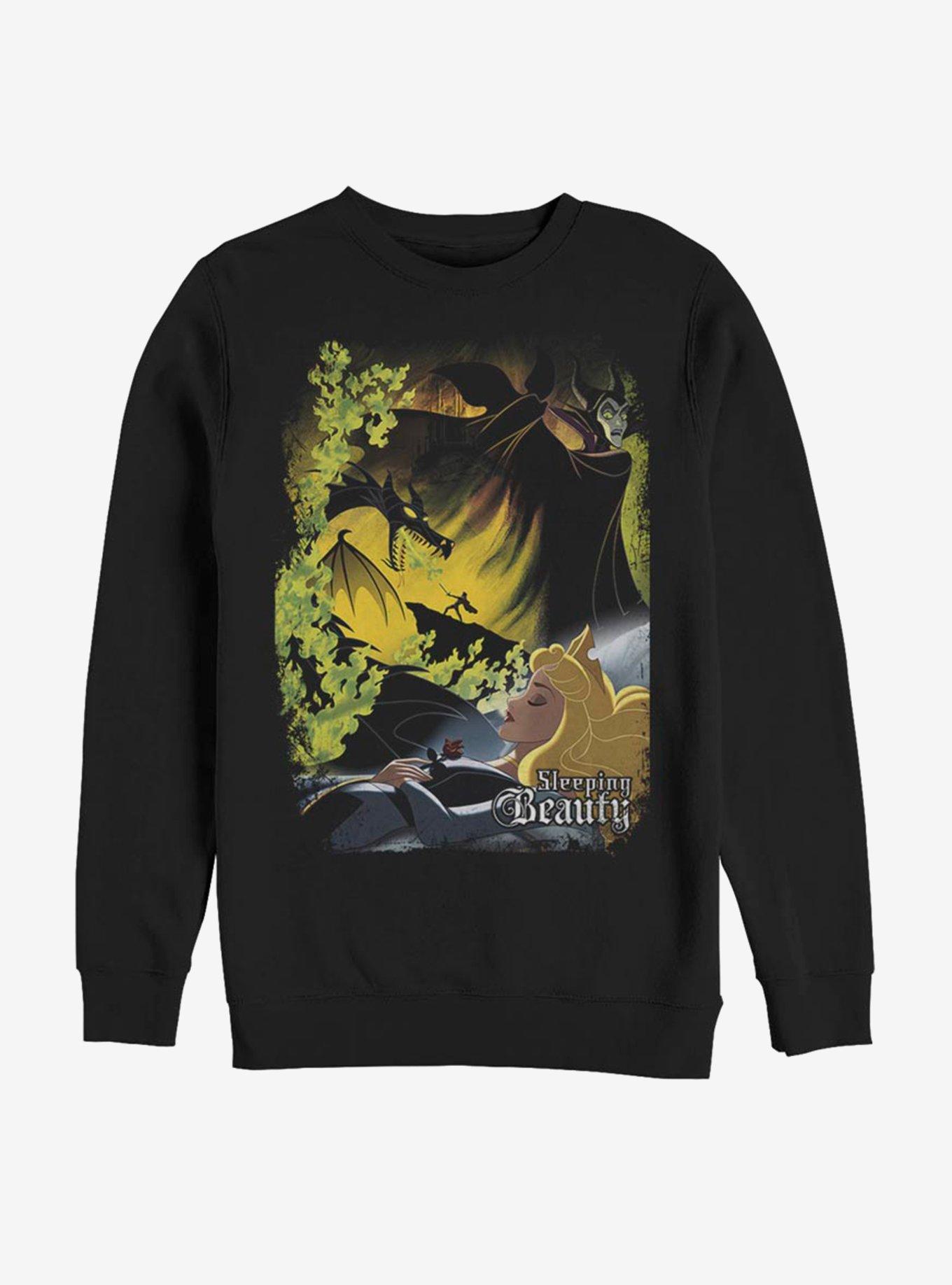 Disney Villains Maleficent Sleeping Poster Sweatshirt, BLACK, hi-res
